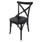 Cadeira Katrina Encosto X Assento Madeira Preta