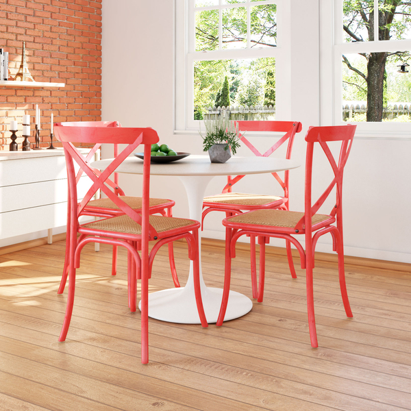 Cadeira Katrina Vermelha Corano Bege