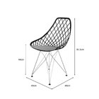 Cadeira Kayla Pp Eiffel Empório  Preto