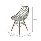 Cadeira Kayla Verde Musgo E Madeira