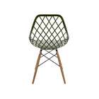 Cadeira Kayla Verde Musgo E Madeira