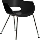 Cadeira Kiss Base Cromada - Preta