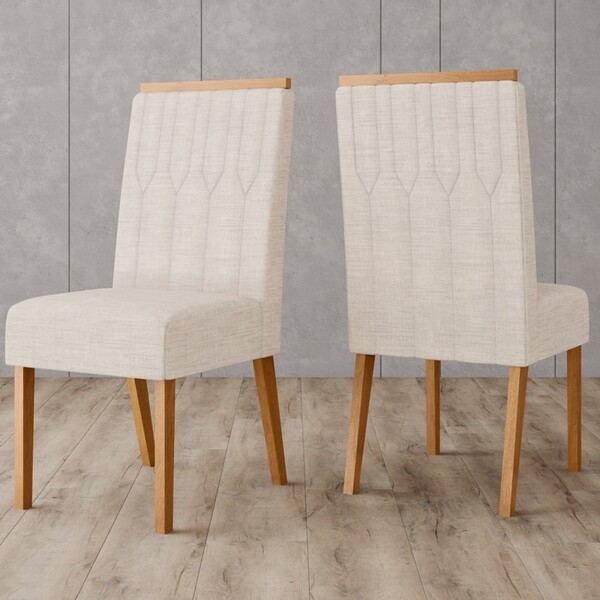 Cadeira Kit 2 Cadeiras Lavínia Nature/linho - Henn