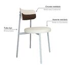 Cadeira Kyta Fixa C/4 Pés 50 X 44,7 X 83,8 Cm Pés Brancos