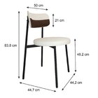 Cadeira Kyta Fixa Com 4 Pés 50 X 44,7 X 83,8 Cm Com 1 Unidade