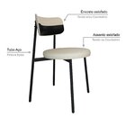 Cadeira Kyta Fixa Com 4 Pés 50 X 44,7 X 83,8 Cm Com 1 Unidade