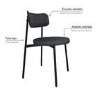 Cadeira Kyta Fixa Com 4 Pés 50 X 44,7 X 83,8 Cm Com 1 Unidade