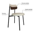 Cadeira Kyta Fixa Com 4 Pés 50 X 44,7 X 83,8 Cm Com 1 Unidade