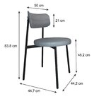 Cadeira Kyta Fixa Com 4 Pés 50 X 44,7 X 83,8 Cm Com 1 Unidade