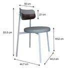 Cadeira Kyta Fixa Com 4 Pés 50 X 44,7 X 83,8 Cm Com 1 Unidade