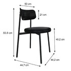 Cadeira Kyta Fixa Com 4 Pés 50 X 44,7 X 83,8 Cm Com 2 Unidade