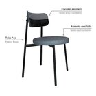 Cadeira Kyta Fixa Com 4 Pés 50 X 44,7 X 83,8 Cm Com 4 Unidade