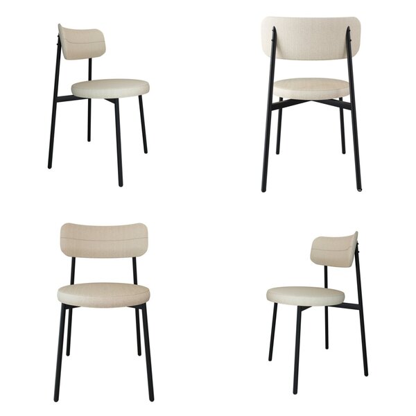 Cadeira Kyta Fixa Com 4 Pés 50 X 44,7 X 83,8 Cm Com 4 Unidade