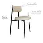 Cadeira Kyta Fixa Com 4 Pés 50 X 44,7 X 83,8 Cm Com 4 Unidade