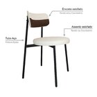 Cadeira Kyta Fixa Com 4 Pés 50 X 44,7 X 83,8 Cm Com 4 Unidade