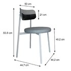 Cadeira Kyta Fixa Com 4 Pés 50 X 44,7 X 83,8 Cm Com 4 Unidade