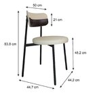 Cadeira Kyta Fixa Com 4 Pés 50 X 44,7 X 83,8 Cm Com 4 Unidade