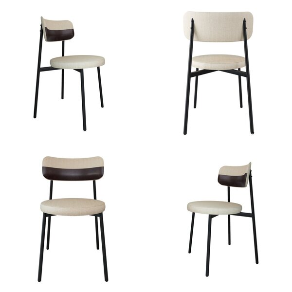 Cadeira Kyta Fixa Com 4 Pés 50 X 44,7 X 83,8 Cm Com 4 Unidade