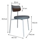Cadeira Kyta Fixa Com 4 Pés 50 X 44,7 X 83,8 Cm Com 4 Unidade
