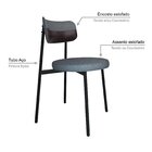 Cadeira Kyta Fixa Com 4 Pés 50 X 44,7 X 83,8 Cm Com 4 Unidade