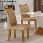 Cadeira Larissa New Moveis Leifer Freijó, Pena Caramelho