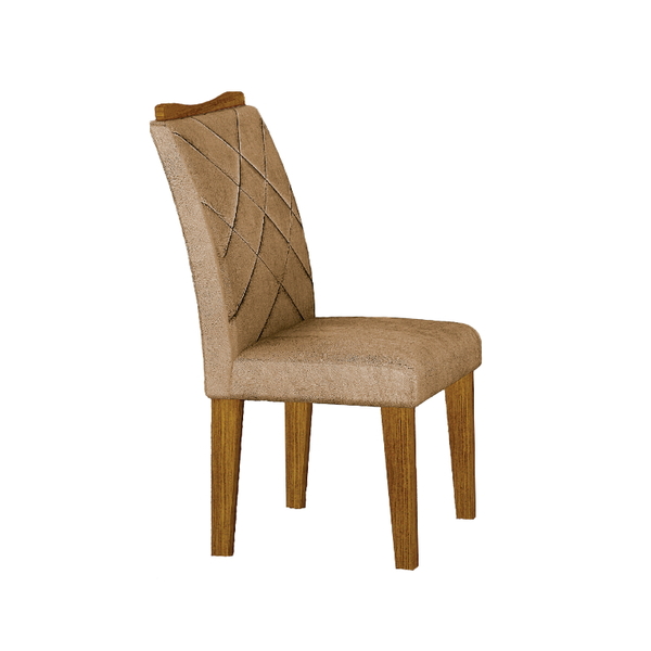 Cadeira Larissa New Moveis Leifer Freijó, Pena Caramelho