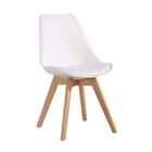 Cadeira Leda - Charles Eames, Saarinen Wood Almofada Branca