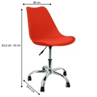 Cadeira Leda Office Luisa Saarinen Estofada Base Giratória Cr