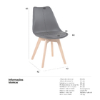 Cadeira Leda - Preto