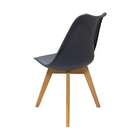 Cadeira Leda Saarinen Design Cinza Base Madeira Para Sala Coz