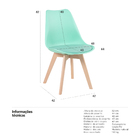 Cadeira Leda - Verde tiffany
