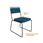 Cadeira Lia Azul E Preta