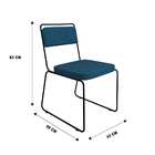 Cadeira Lia Azul E Preta