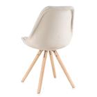 Cadeira Ligia - Assento Aveludado - Nude