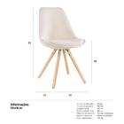 Cadeira Ligia - Assento Aveludado - Nude