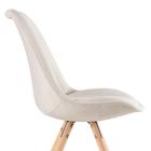 Cadeira Ligia - Assento Aveludado - Nude