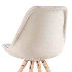 Cadeira Ligia - Assento Aveludado - Nude