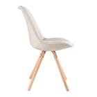 Cadeira Ligia - Assento Aveludado - Nude