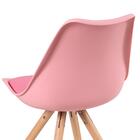Cadeira Ligia - Assento Estofado - Rosa