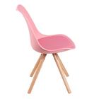 Cadeira Ligia - Assento Estofado - Rosa