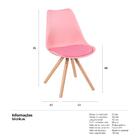 Cadeira Ligia - Assento Estofado - Rosa