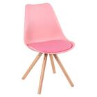 Cadeira Ligia - Assento Estofado - Rosa