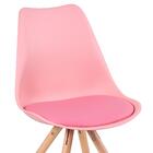 Cadeira Ligia - Assento Estofado - Rosa