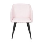 Cadeira Linho Base Metal Charla Or Design Bege/preto