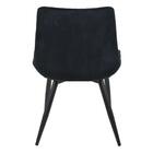 Cadeira Lívia Rivatti Estofada Em Veludo Preto Base Aço