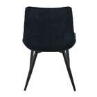 Cadeira Lívia Rivatti Estofada Em Veludo Preto Base Aço