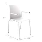 Cadeira Loft Com Braço Branca