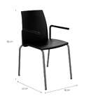 Cadeira Loft Com Braço Preta