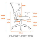 Cadeira Londres Diretor - Preto