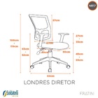 Cadeira Londres Diretor - Preto